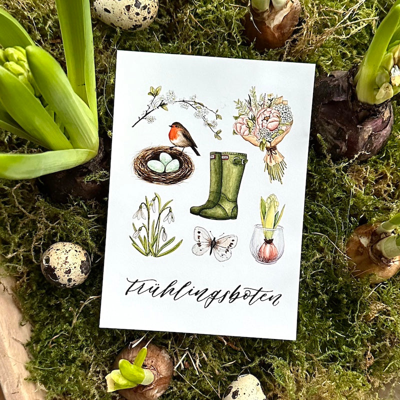 „Frühlingsboten“ Postkarte