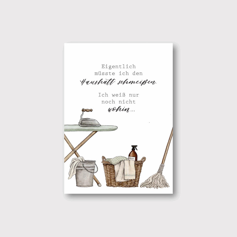 „Haushalt“ Postkarte