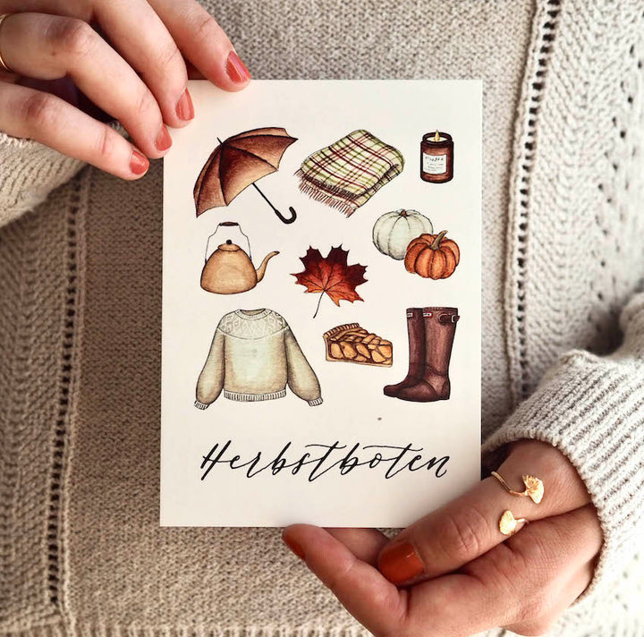 „Herbstboten“ Postkarte