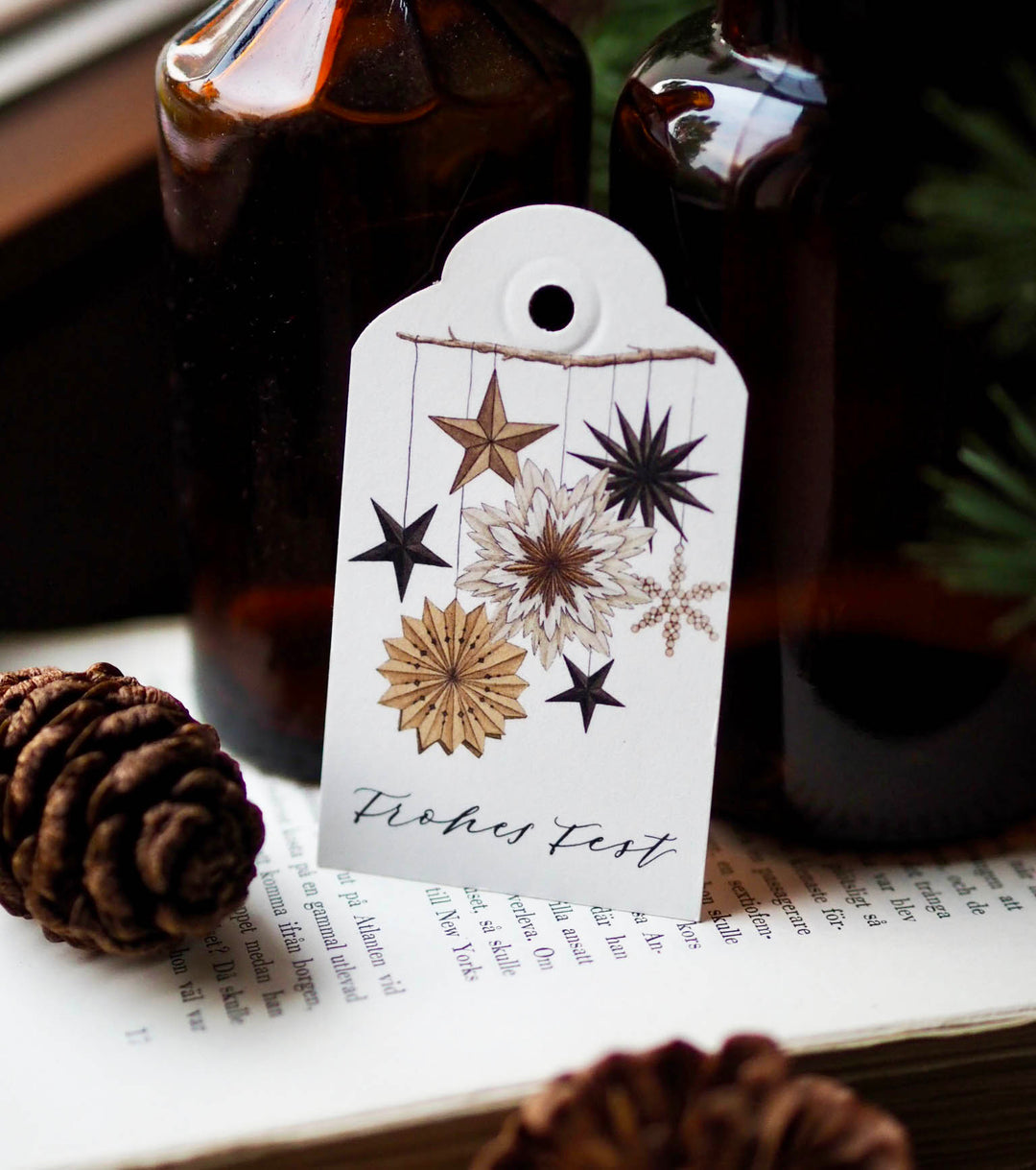 „Papiersterne“ Geschenkanhänger