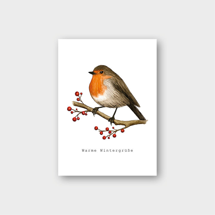 „Wintervogel“ Postkarte