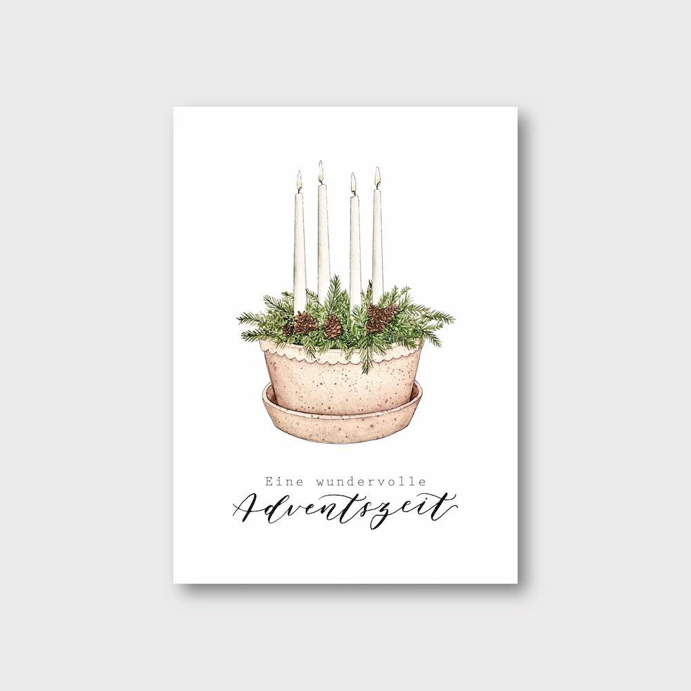 „Adventskranz“ Postkarte