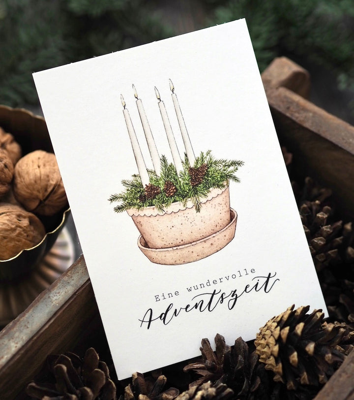 „Adventskranz“ Postkarte