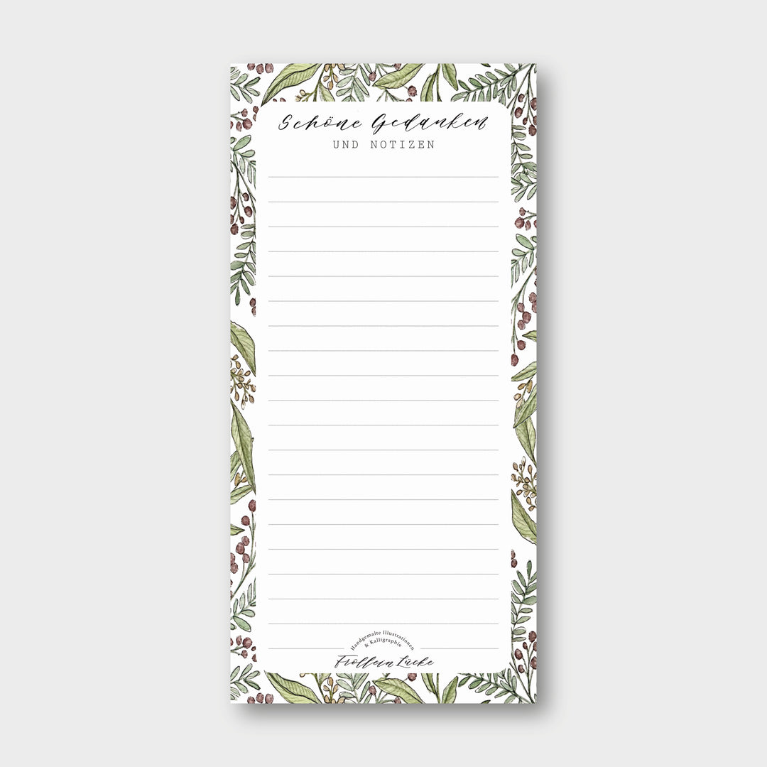 "Botanica" Notizblock
