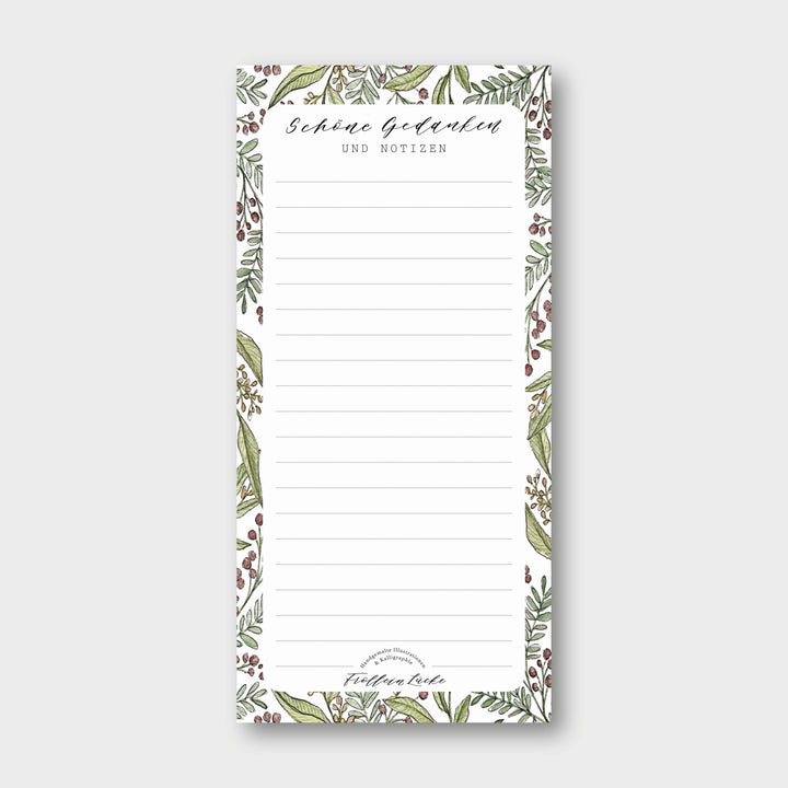 "Botanica" Notizblock
