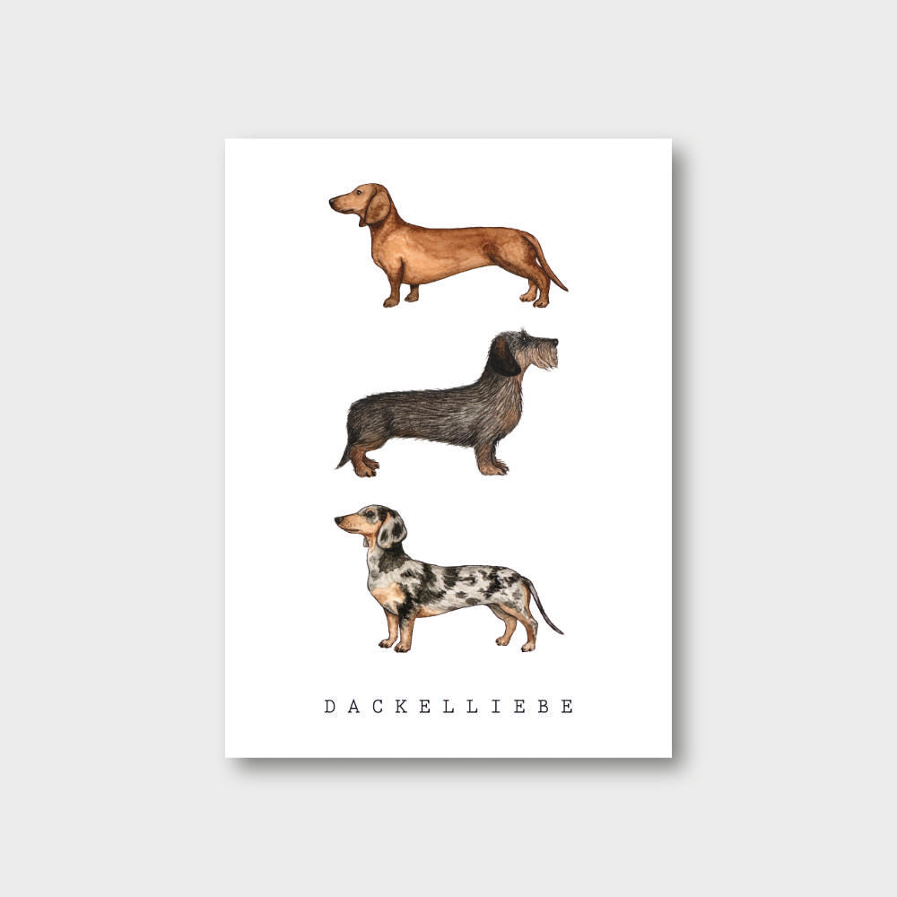 „Dackelliebe“ Postkarte