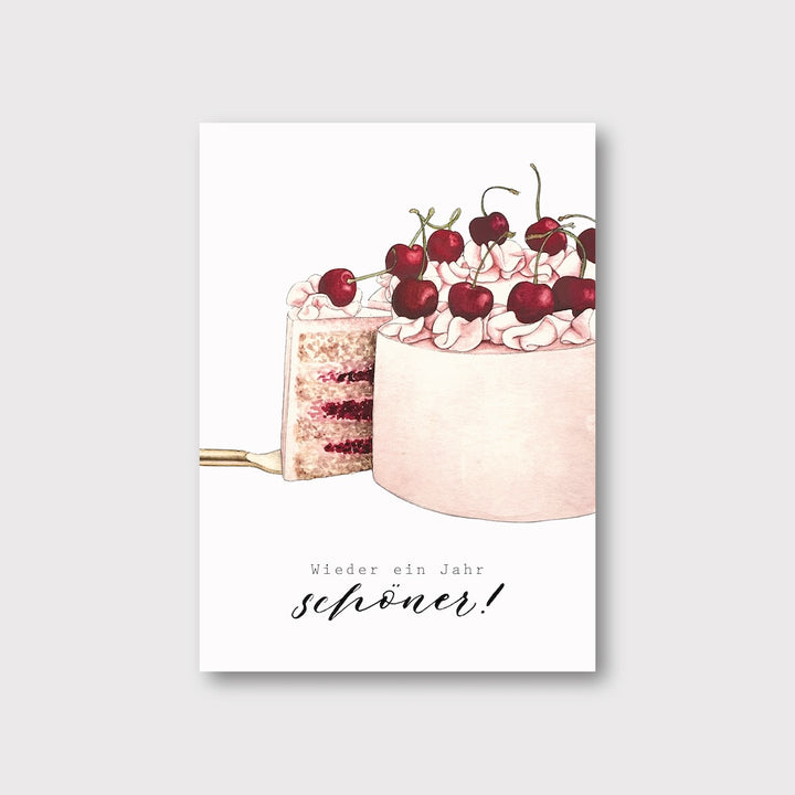 „Ein Jahr schöner“ Postkarte