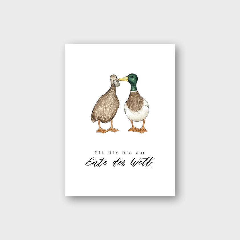 „Ente der Welt“ Postkarte