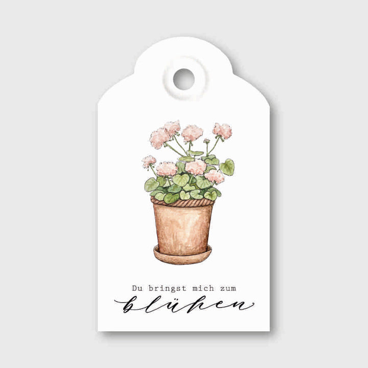 „Geranie“ Geschenkanhänger