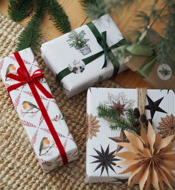 „Wintervogel“ Geschenkpapier