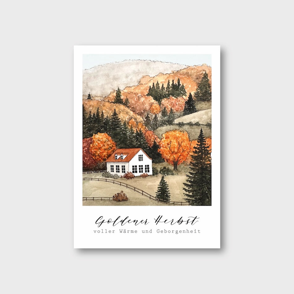„Goldener Herbst“ Postkarte