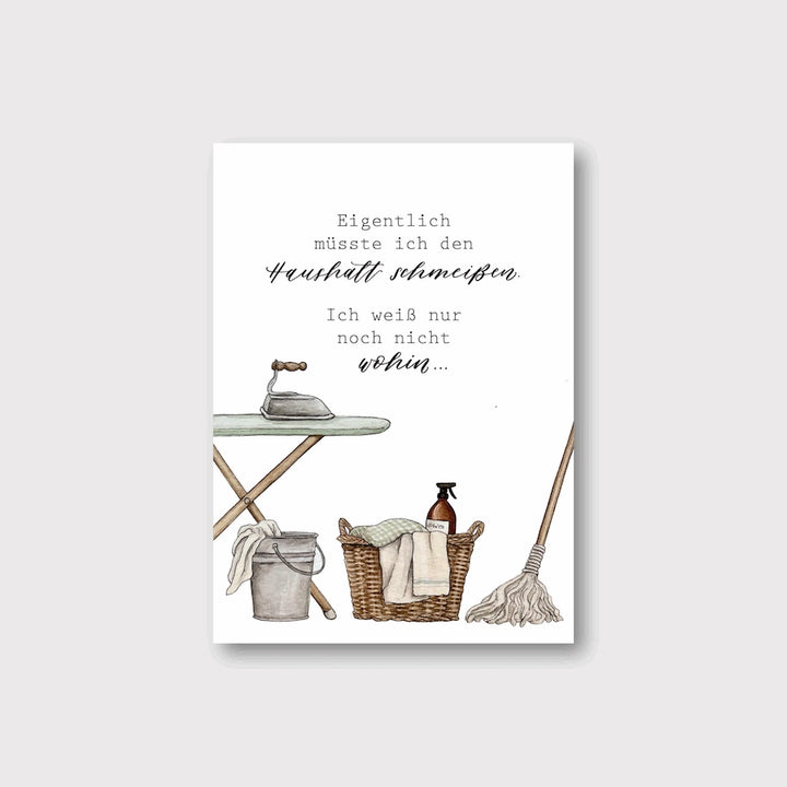 „Haushalt“ Postkarte