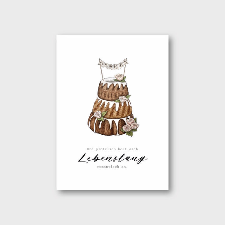 „Hochzeitstorte“ Postkarte