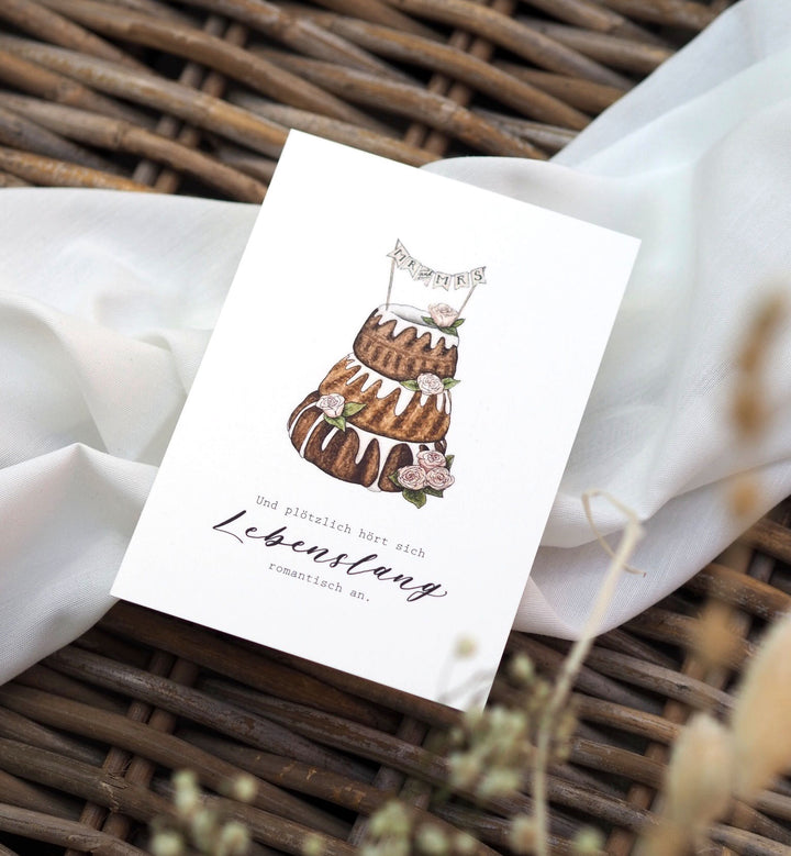 „Hochzeitstorte“ Postkarte