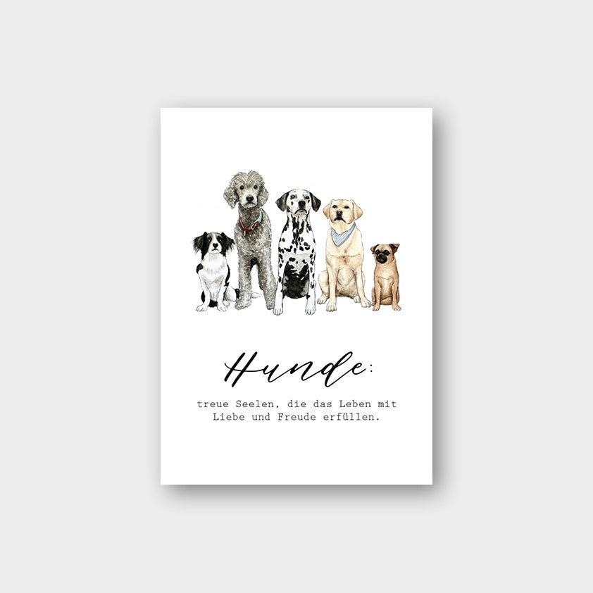 „Hundeliebe“ Postkarte