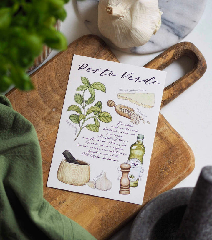 „Pesto Verde“ Postkarte