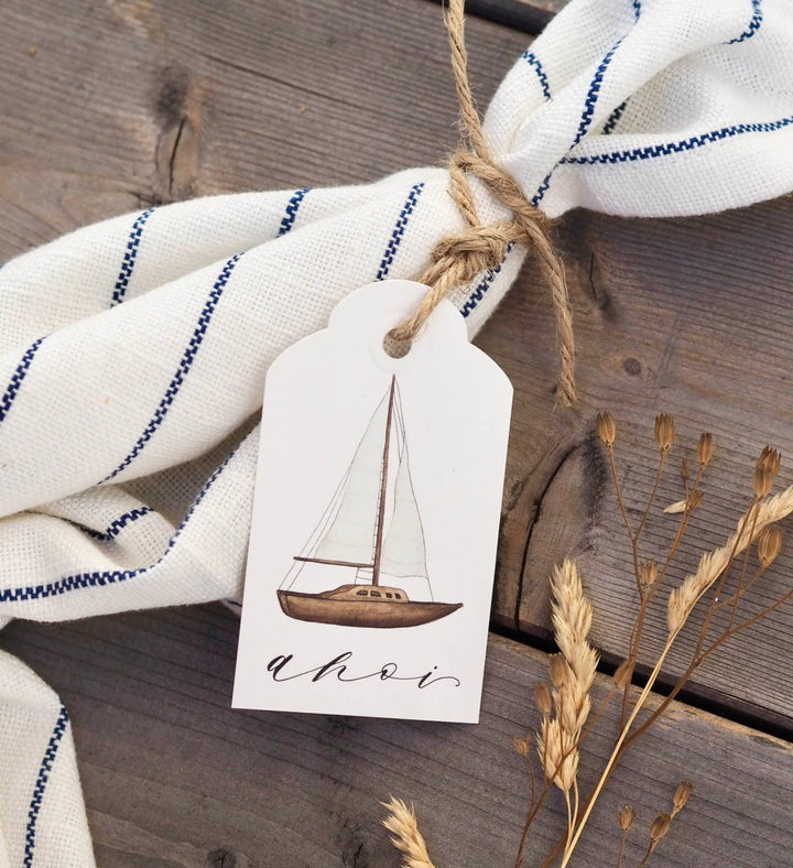„Segelboot“ Geschenkanhänger