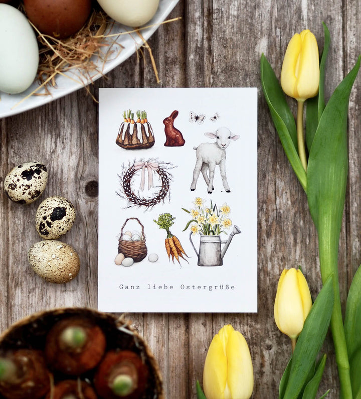 „Ostergrüße“ Postkarte