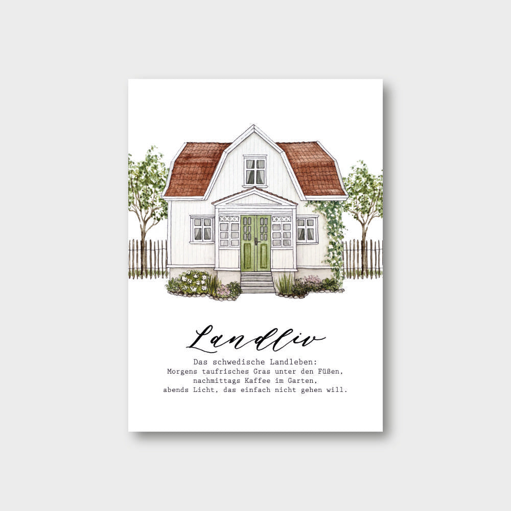 „Landliv“ Postkarte
