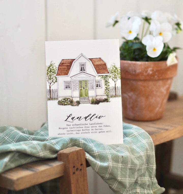 „Landliv“ Postkarte