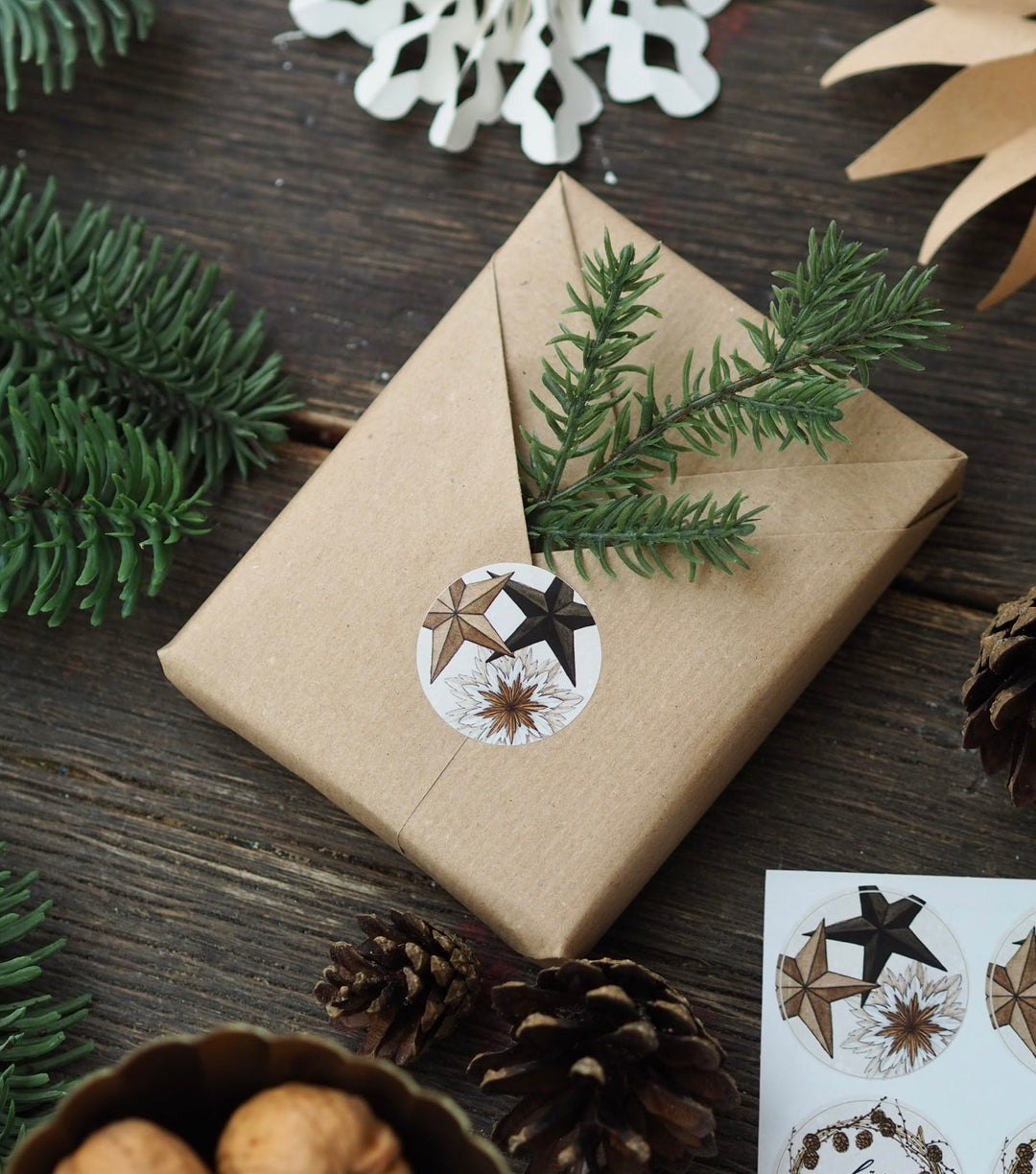 Weihnachtsaufkleber „Naturzauber“