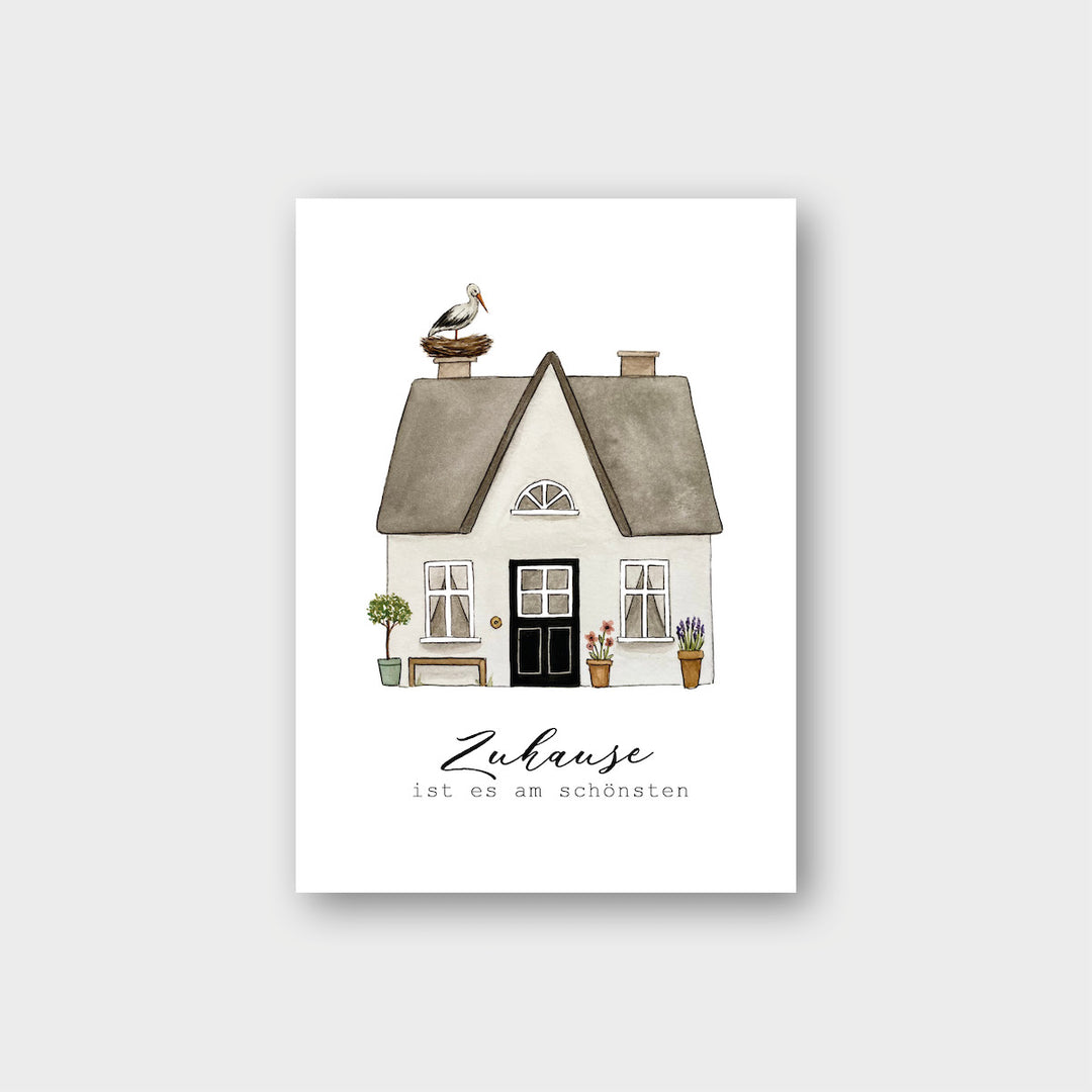„Zuhause" Postkarte