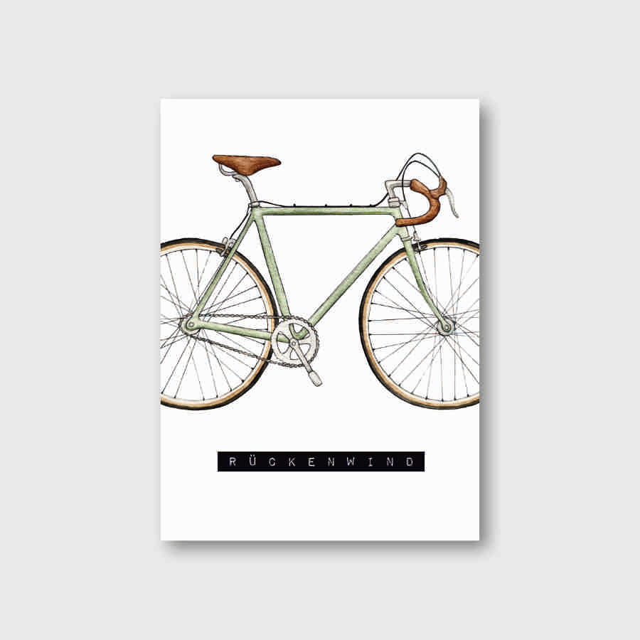„Rennrad“ Postkarte
