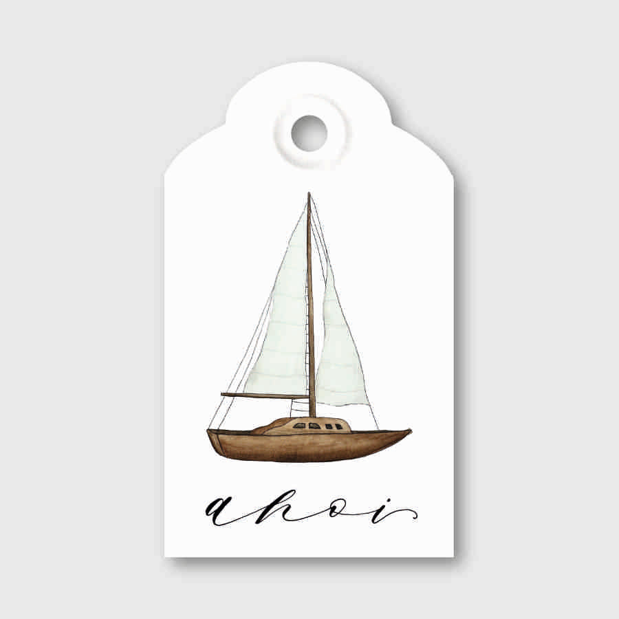 „Segelboot“ Geschenkanhänger