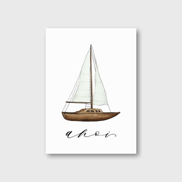 „Segelboot“ Postkarte