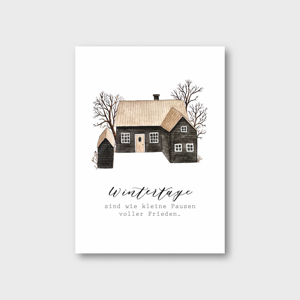 „Wintertage“ Postkarte