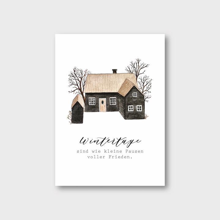 „Wintertage“ Postkarte