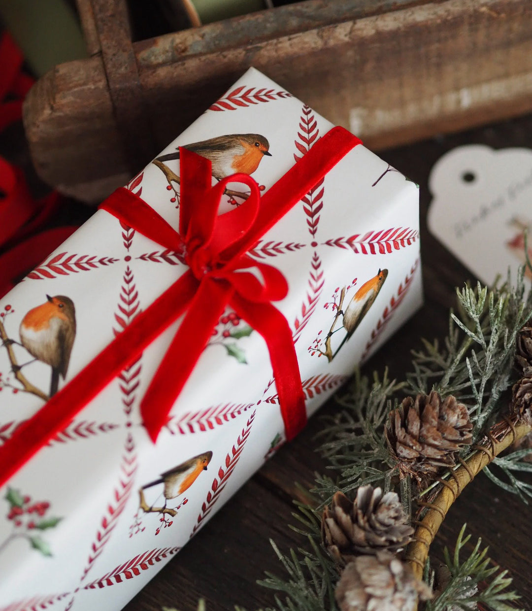 „Wintervogel“ Geschenkpapier
