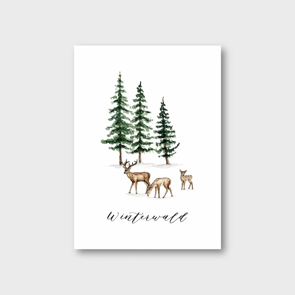 „Winterwald“ Postkarte