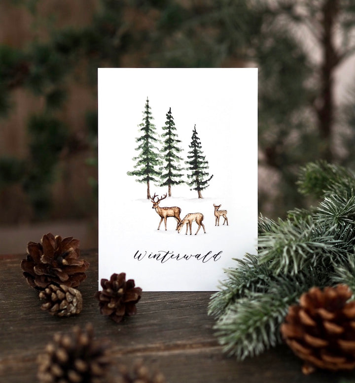 „Winterwald“ Postkarte