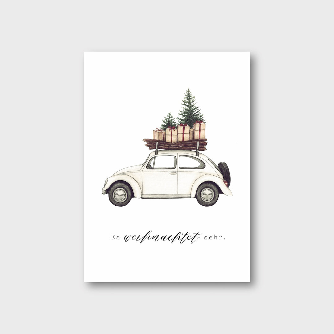 „Weihnachtsauto“ Postkarte