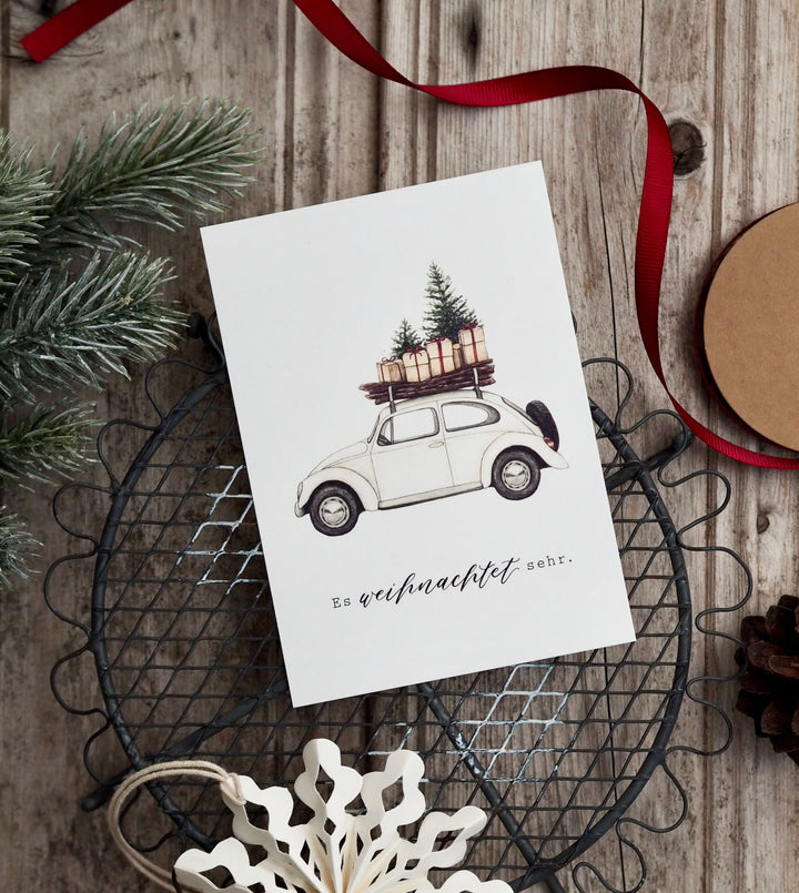 „Weihnachtsauto“ Postkarte